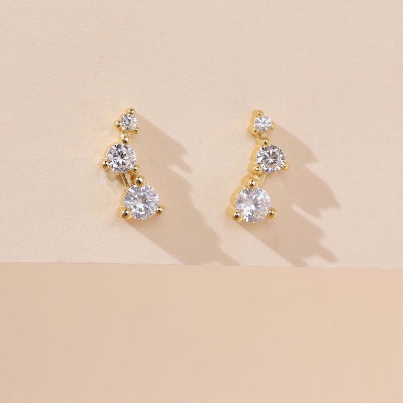 Crystal Climber Stud Earrings