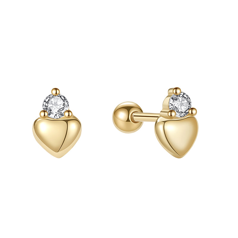 Mini Heart Stud Earrings