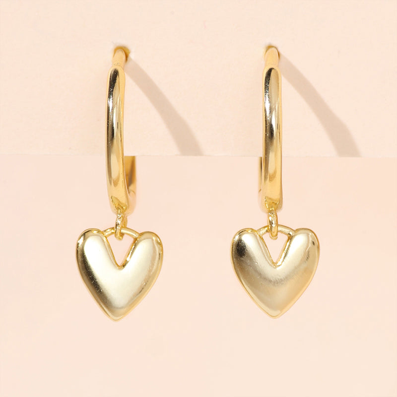 Heart Dangle Hoop Earring