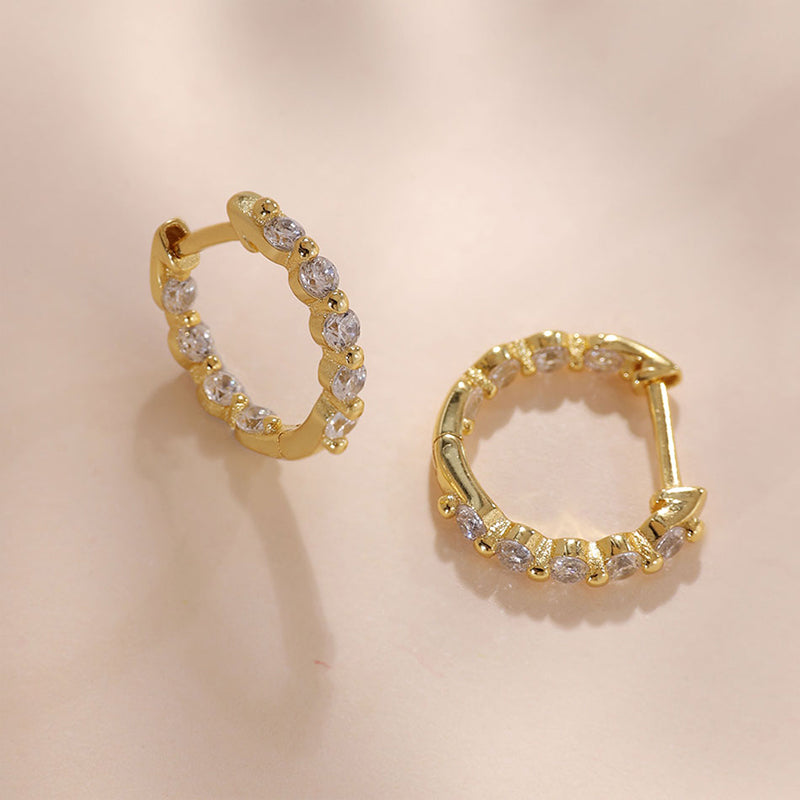 Diamond In & Out Hoop Earring