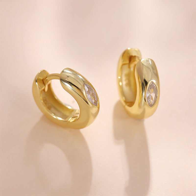 Marquise Hoop Earring