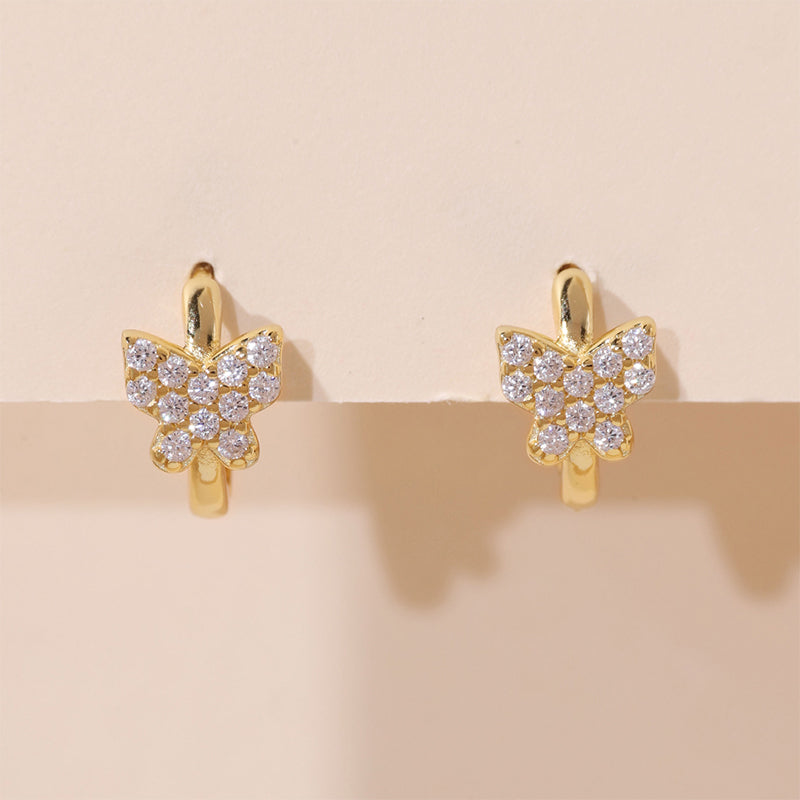 Butterfly Huggies Hoop Earring