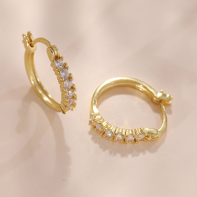Diamond Creole Huggies Earring