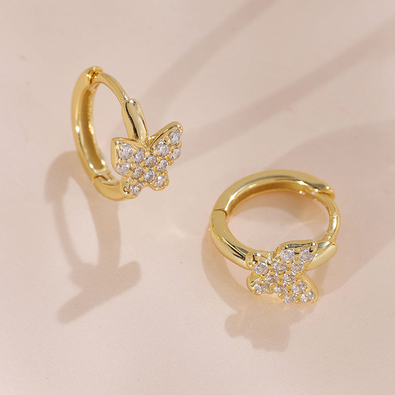 Butterfly Huggies Hoop Earring
