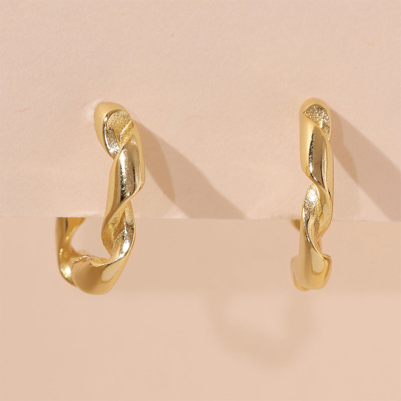 Twisted Huggies Hoop Earring