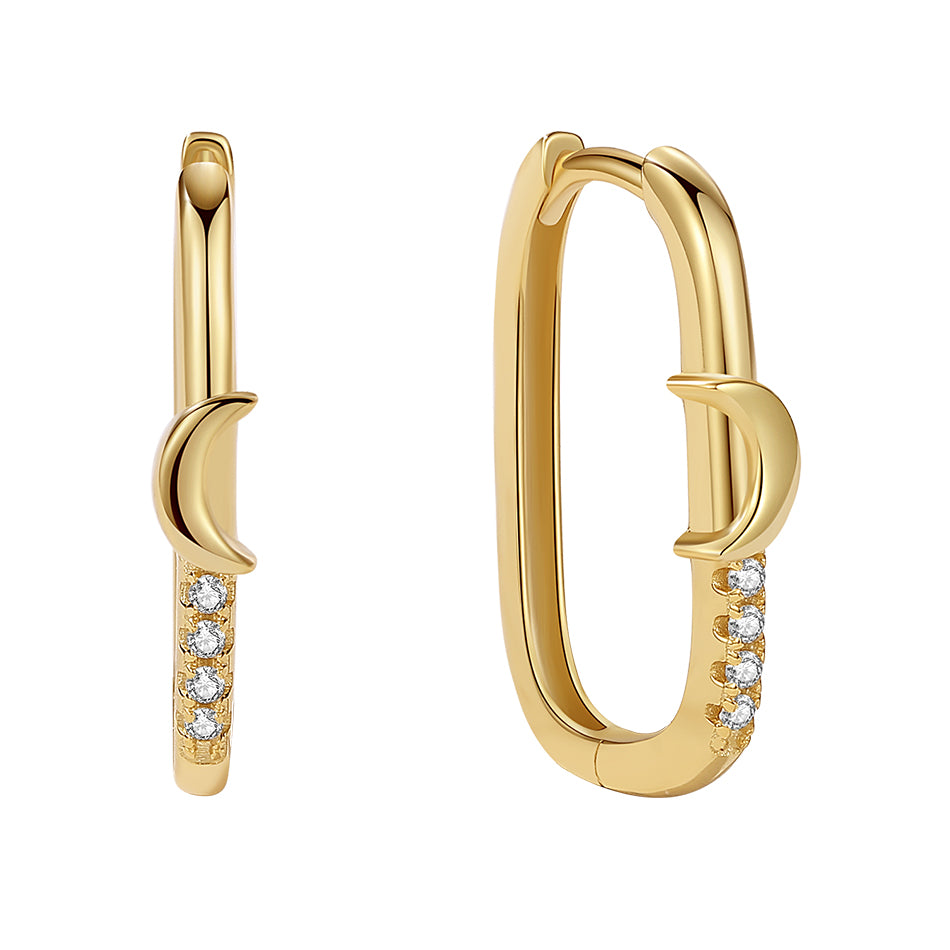 Moon Huggies Hoop Earring