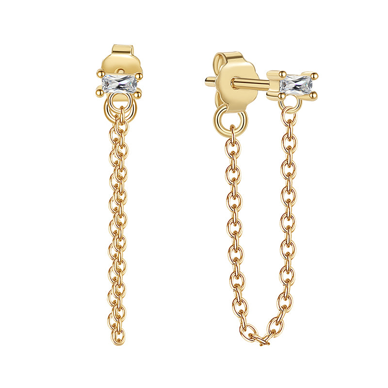 Sparkle Chain Stud Earring