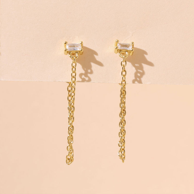 Sparkle Chain Stud Earring