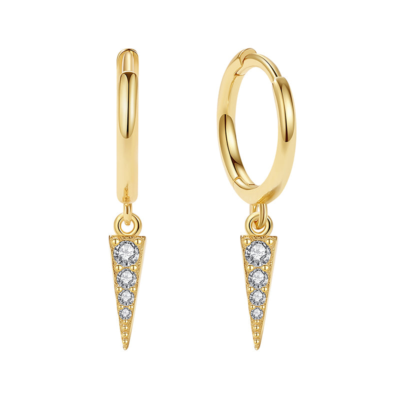 Spike Dangle Huggies Earrings
