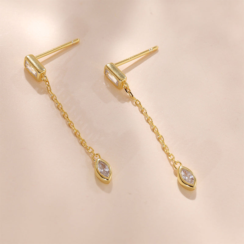 Diamond Drop Stud Earring