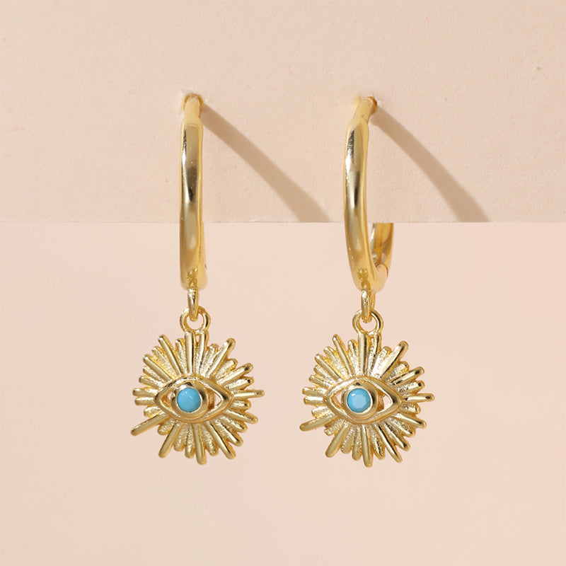 Turquoise Evil Eye Earrings