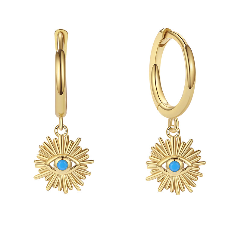 Turquoise Evil Eye Earrings