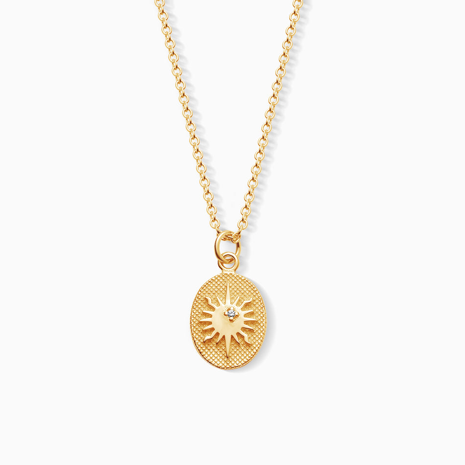 Sun Coin Pendant Necklace