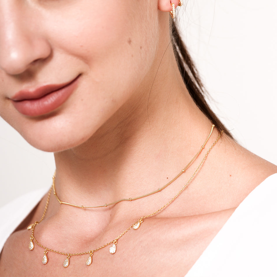 Gold Vermeil Minimal Satellite Choker