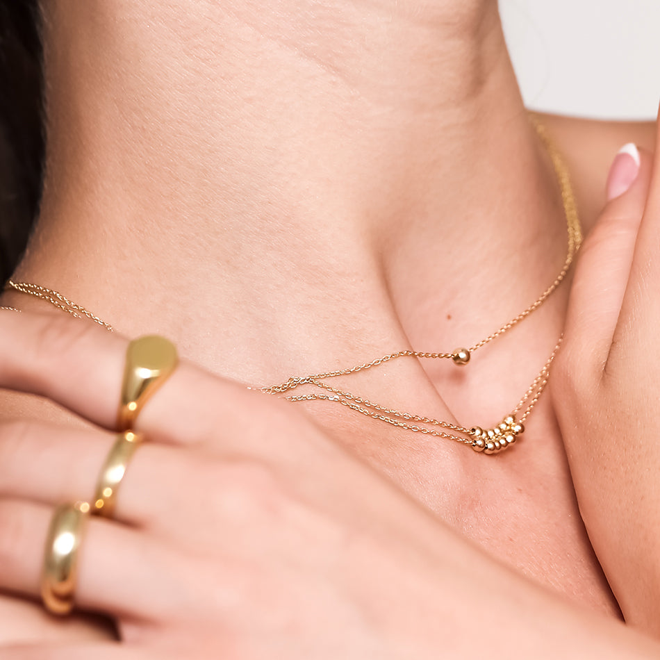 Gold Vermeil Single Sphere Necklace