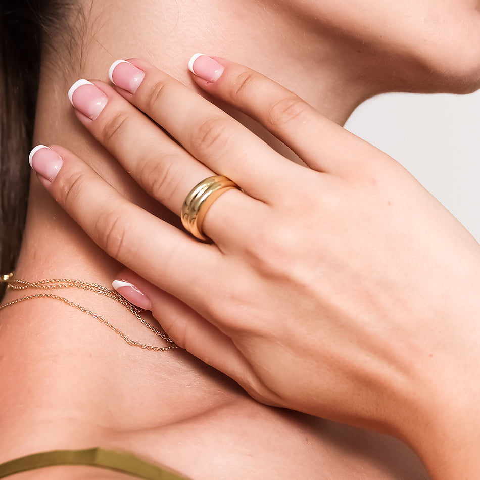 Gold Vermeil Double Layers Ring