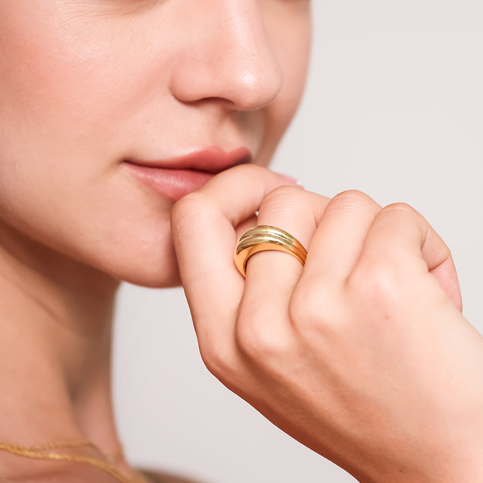 Gold Vermeil Double Layers Ring