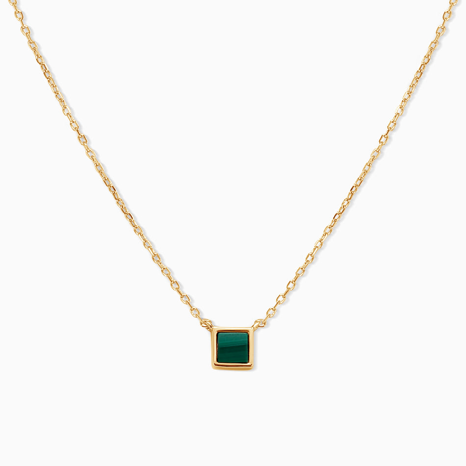 Square Malachite Necklace