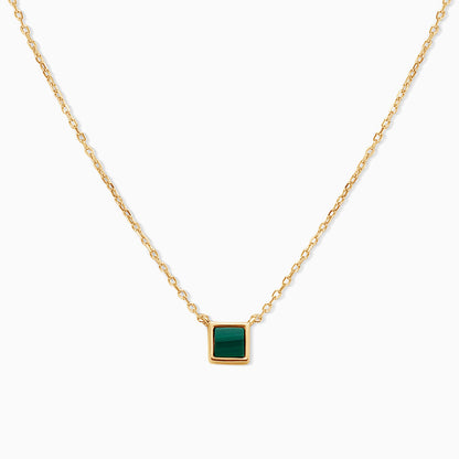 Square Malachite Necklace