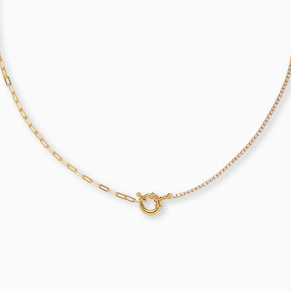 Link Chain Tennis Gold Necklace