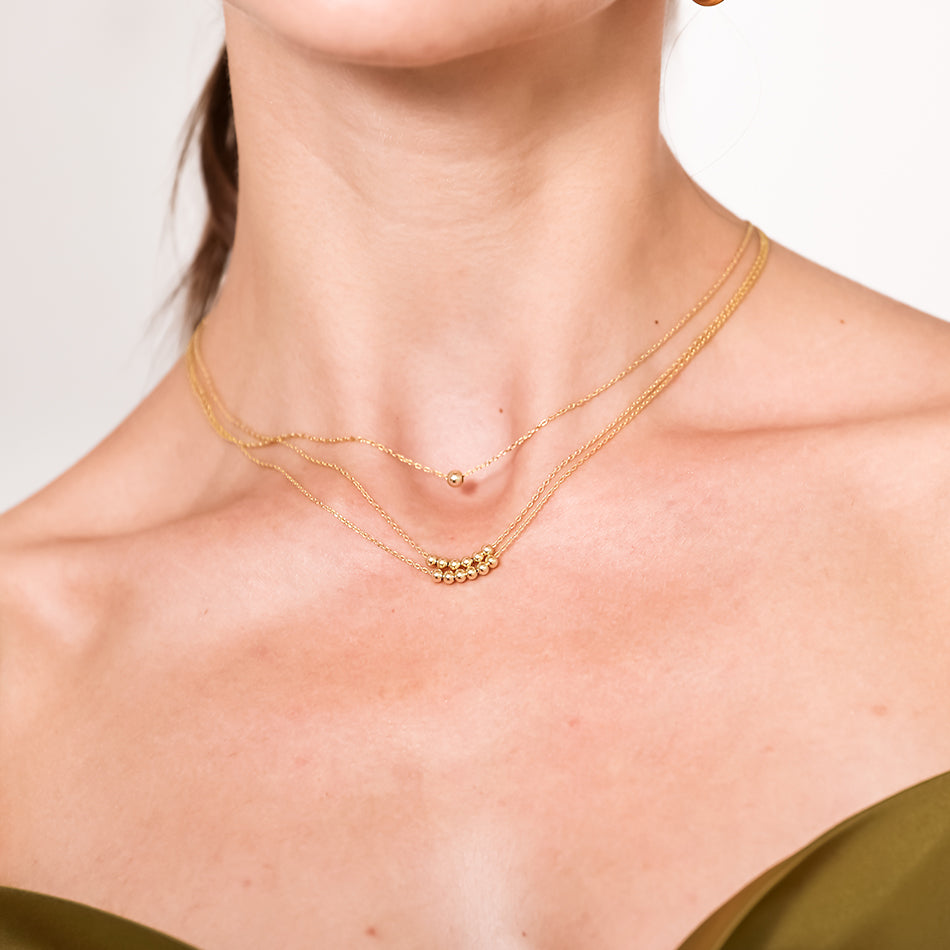 Gold Vermeil Single Sphere Necklace