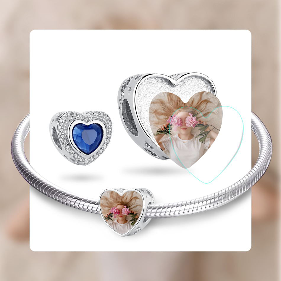 Heart of the Blue Sea Custom Heart Bead