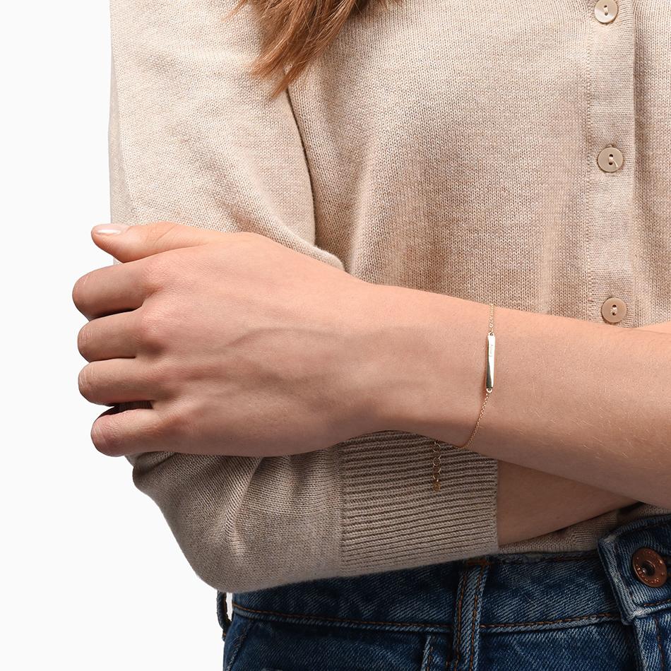 Gold Vermeil Simple Bar Chain Bracelet