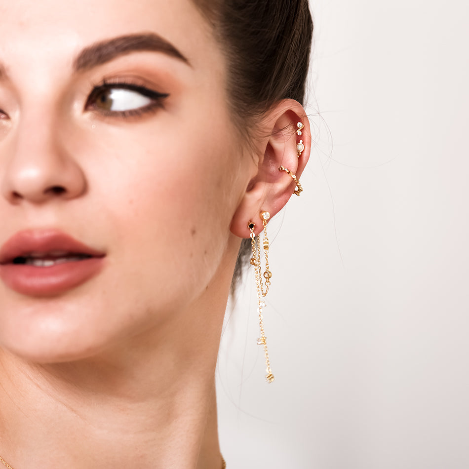 Gold Vermeil Diamond Spike Ear Cuff