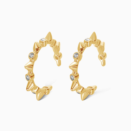 Diamond Spike Cuff Earrings