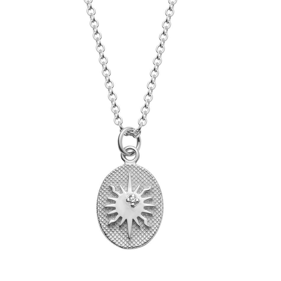 Gold Vermeil Sun Coin Pendant Necklace