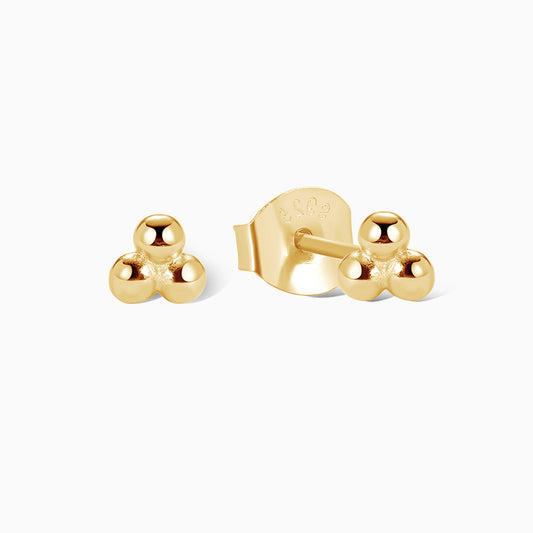 Gold Lotus Stud Earrings