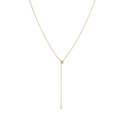 Lariat Slide Zircon Necklace