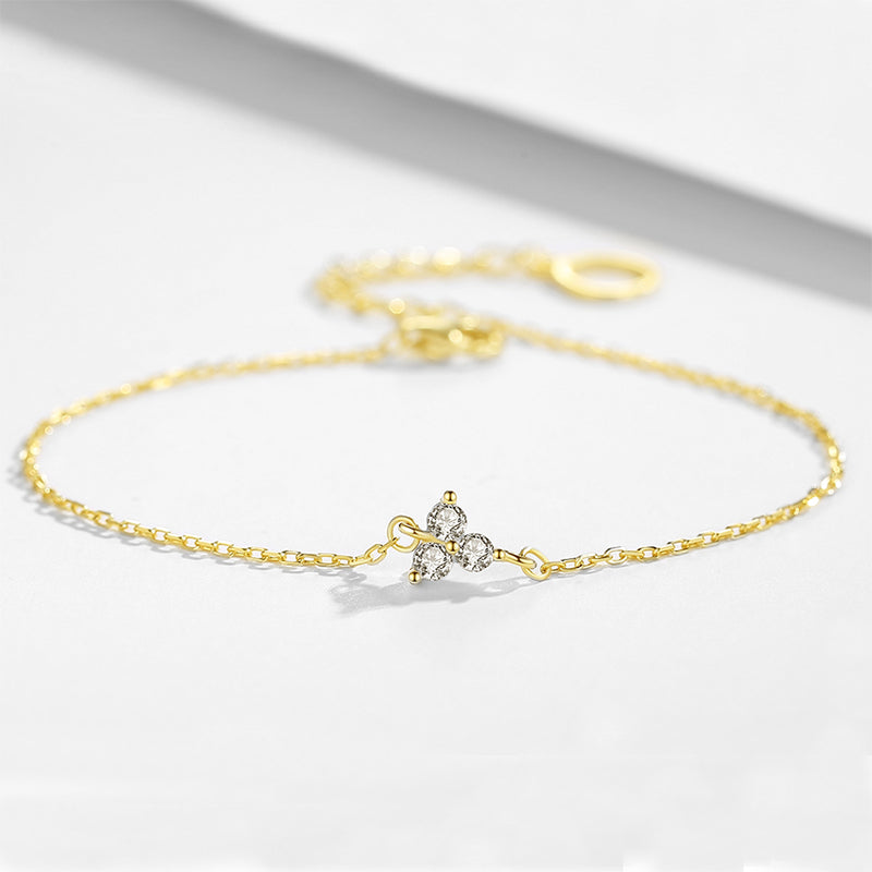 Gold Vermeil Lotus Chain Bracelet