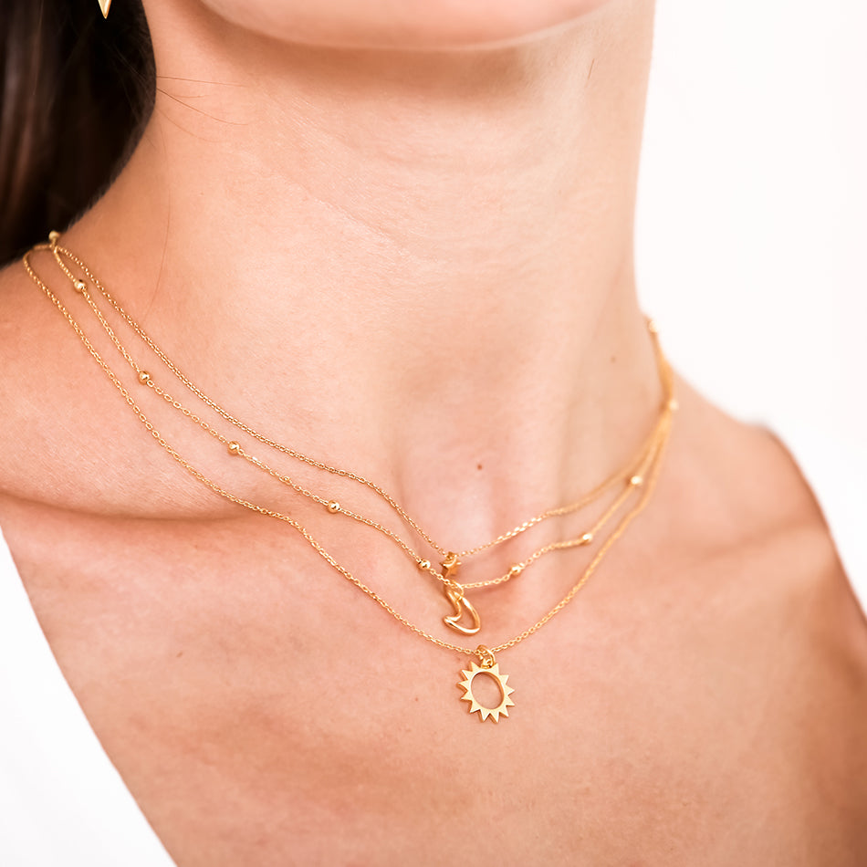 Gold Vermeil Sun Necklace