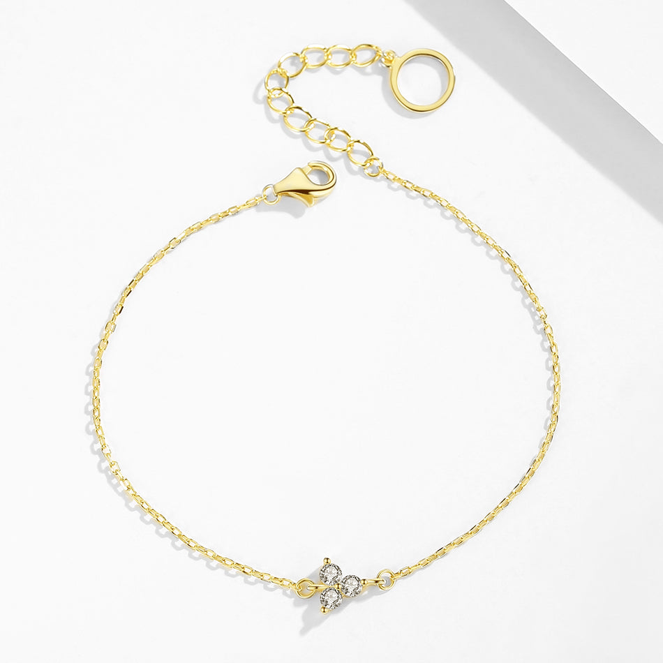 Gold Vermeil Lotus Chain Bracelet