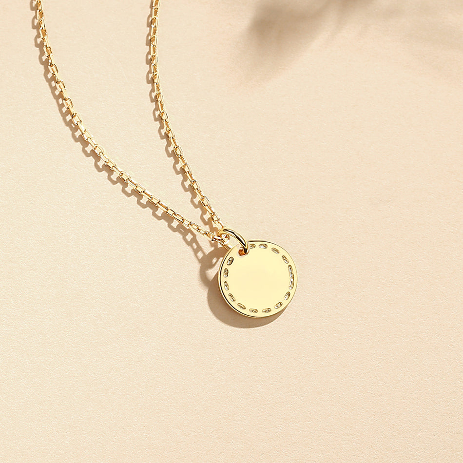 Lettering Coin Necklace