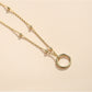 Gold Vermeil Basic Halo Pendant Necklace