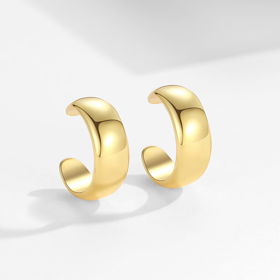 Gold Vermeil Cuff Dome Earrings