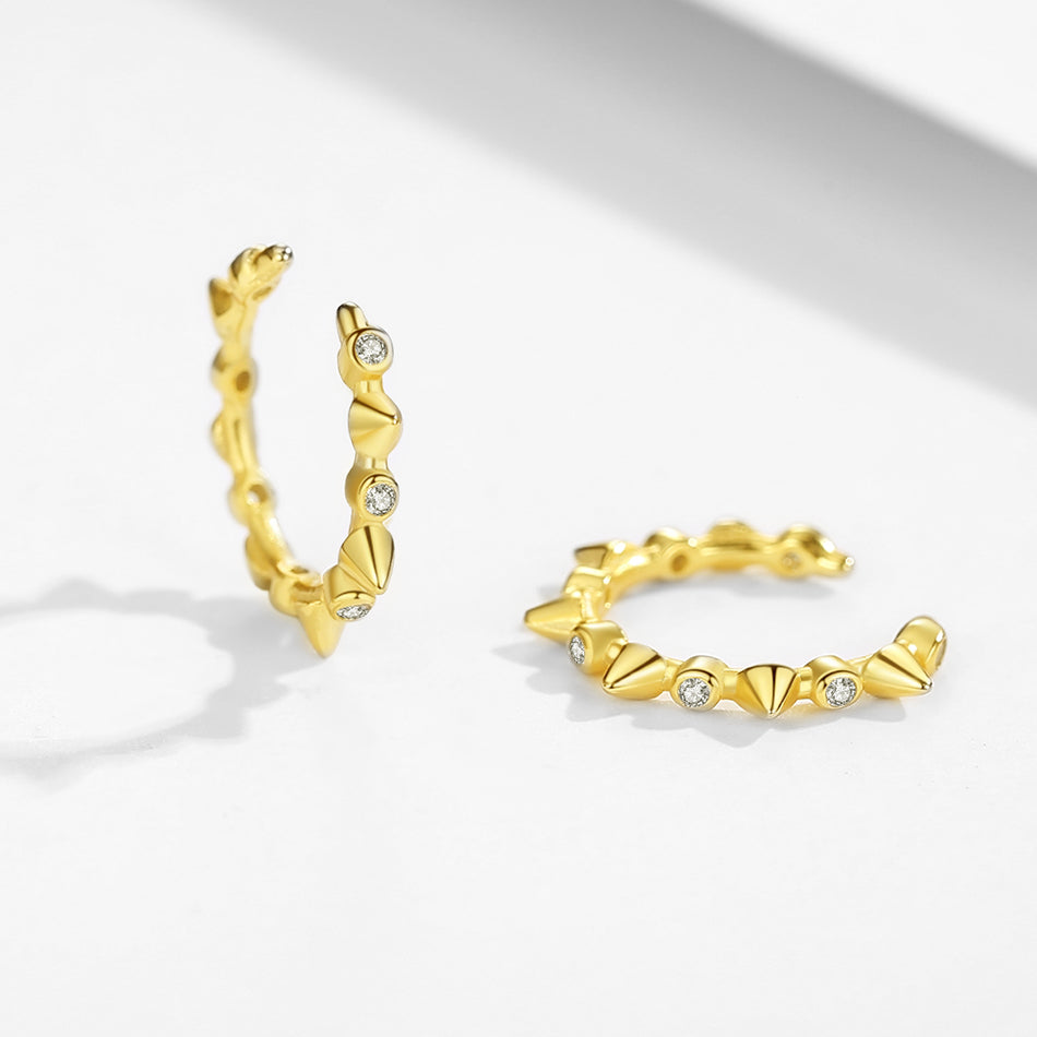 Gold Vermeil Diamond Spike Ear Cuff