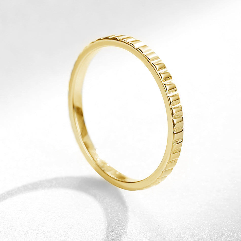 Gold Vermeil Eternity Line Band Ring