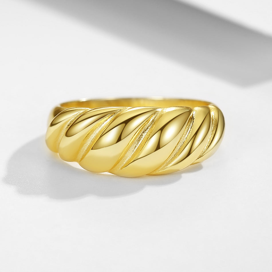 Gold Vermeil Trendy Twist Ring