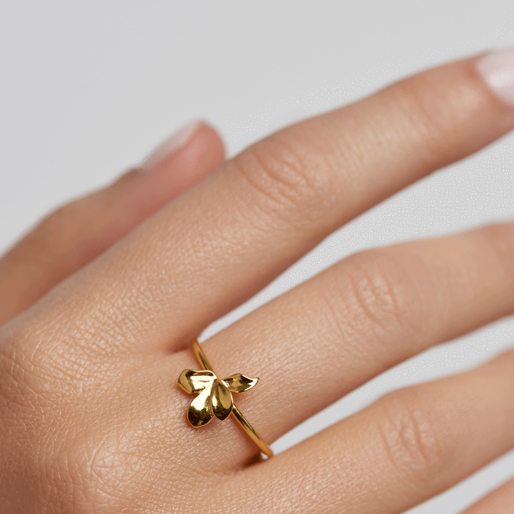 Daffodil Flower Gold Ring