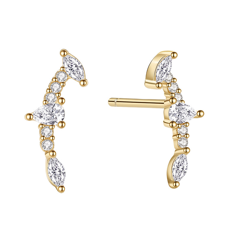 Crystal Climber Stud Earring