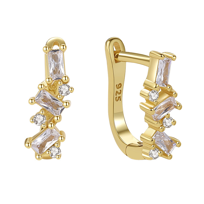 Diamond Fireworks Hoops Earring