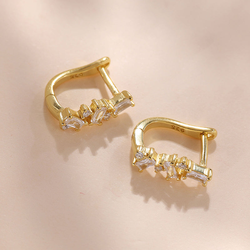 Diamond Fireworks Hoops Earring