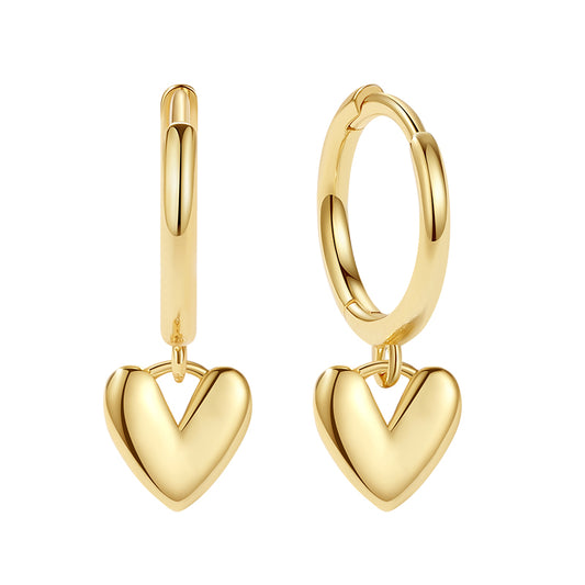 Heart Dangle Hoop Earring