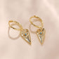 Heart Evil Eye Hoop Earrings
