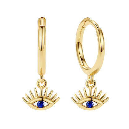 Evil Eye Lash Hoop Earring