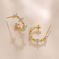 Open Flower Hoop Earring