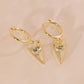 Heart Evil Eye Hoop Earrings